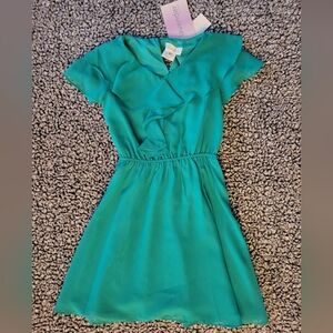Lavender Brand NWT Teal Green Dress Girls Size 8